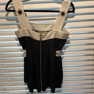 SEA New York silky top with zipper and button detail. Size 6